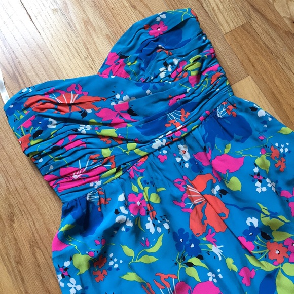 Shoshanna Neon Floral Cocktail Dress - Picture 2 of 2